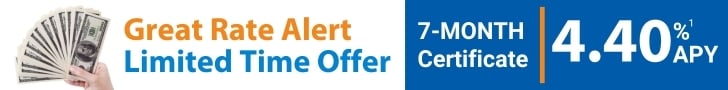 728 x 90  Certificate Great Rate Alert Limited Time Offer