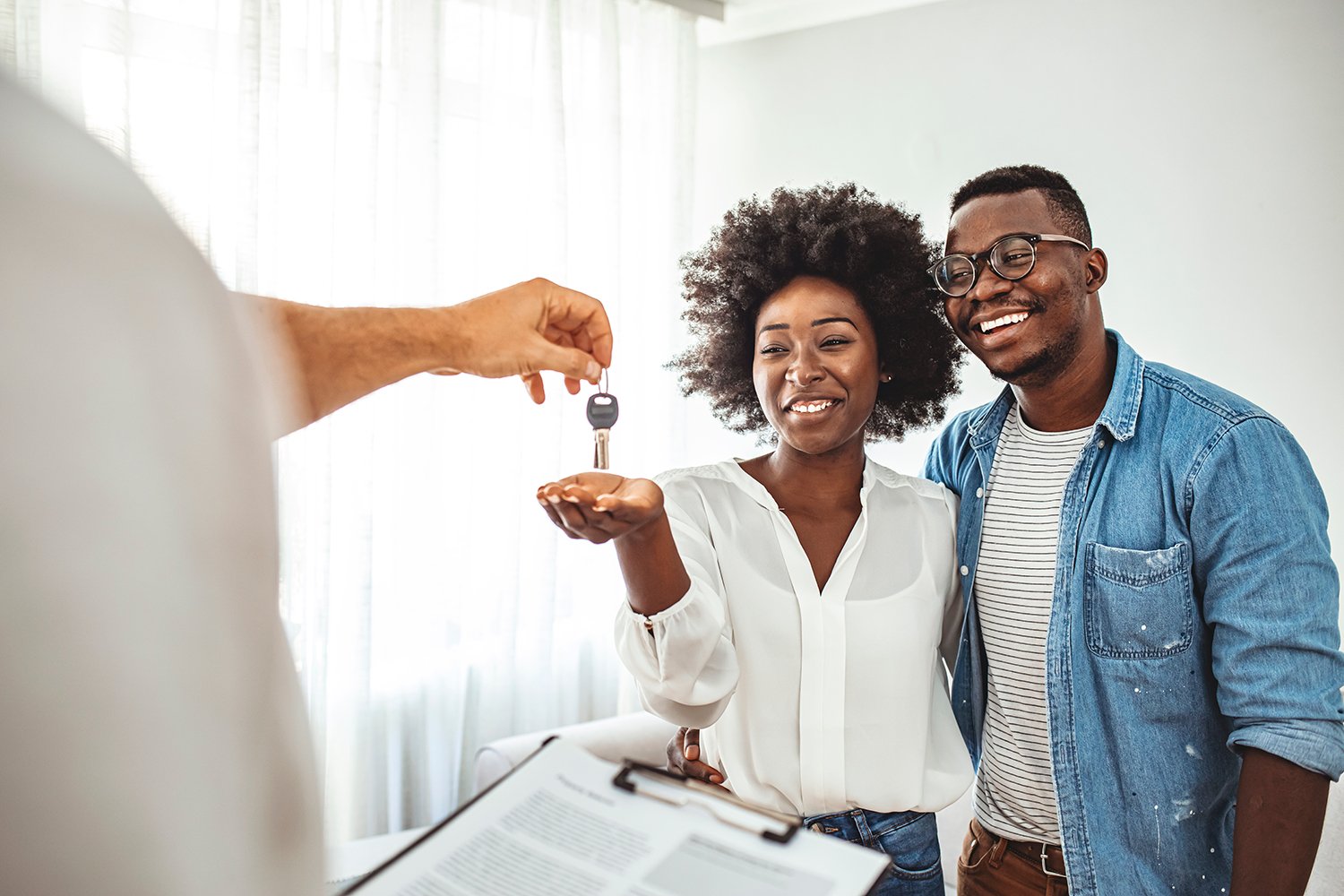 A couple buys their home using a first time home buyer program.