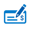 Checking-Account-Icon---Pen-writing-a-check