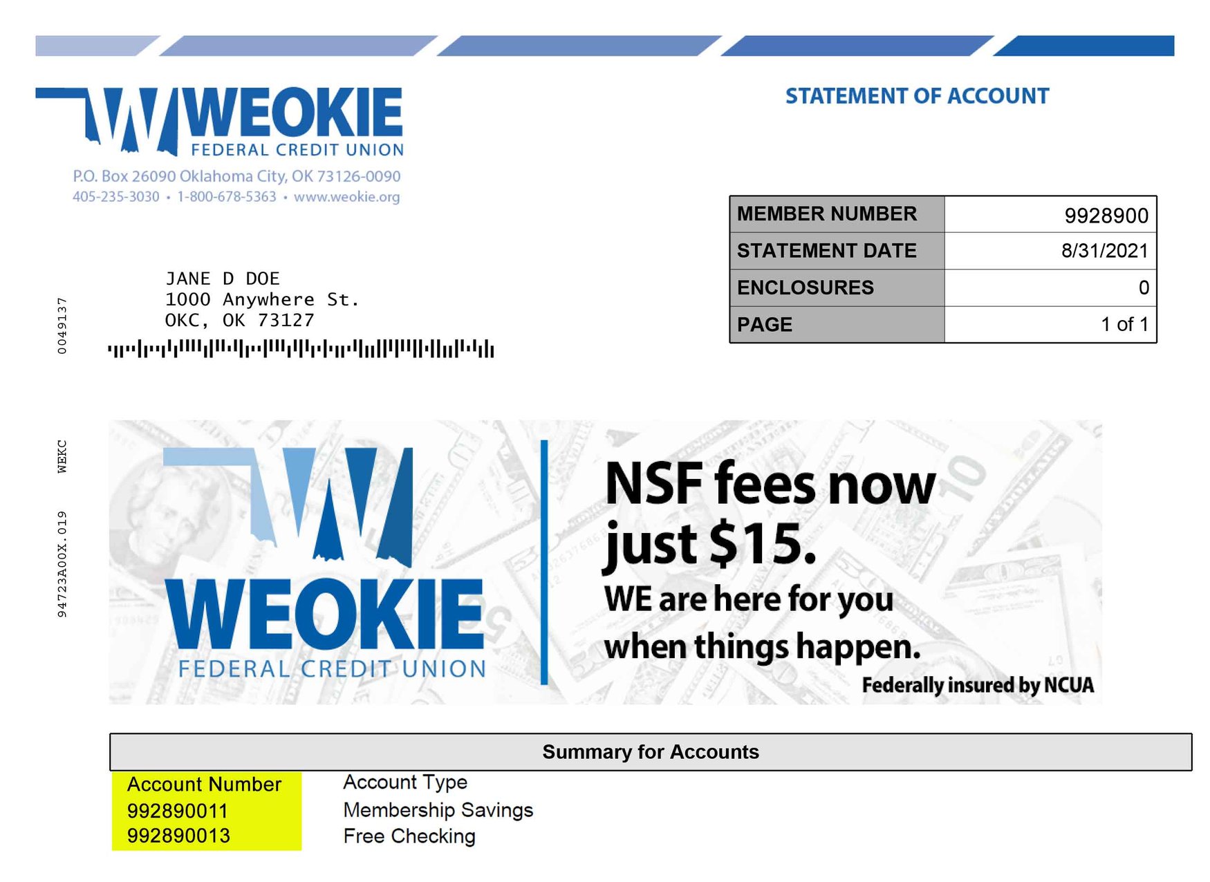 Direct Deposit | Oklahoma | WEOKIE Federal Credit Union