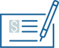 Writing a check icon
