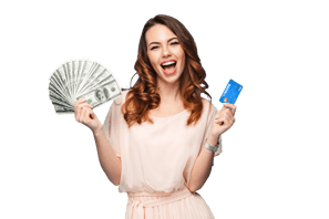 Young-Woman-Holding-Cash-and-Debit-Card