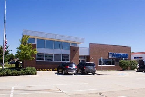 Exterior of WEOKIE Federal Credit Union Edmond branch in Edmond, Oklahoma