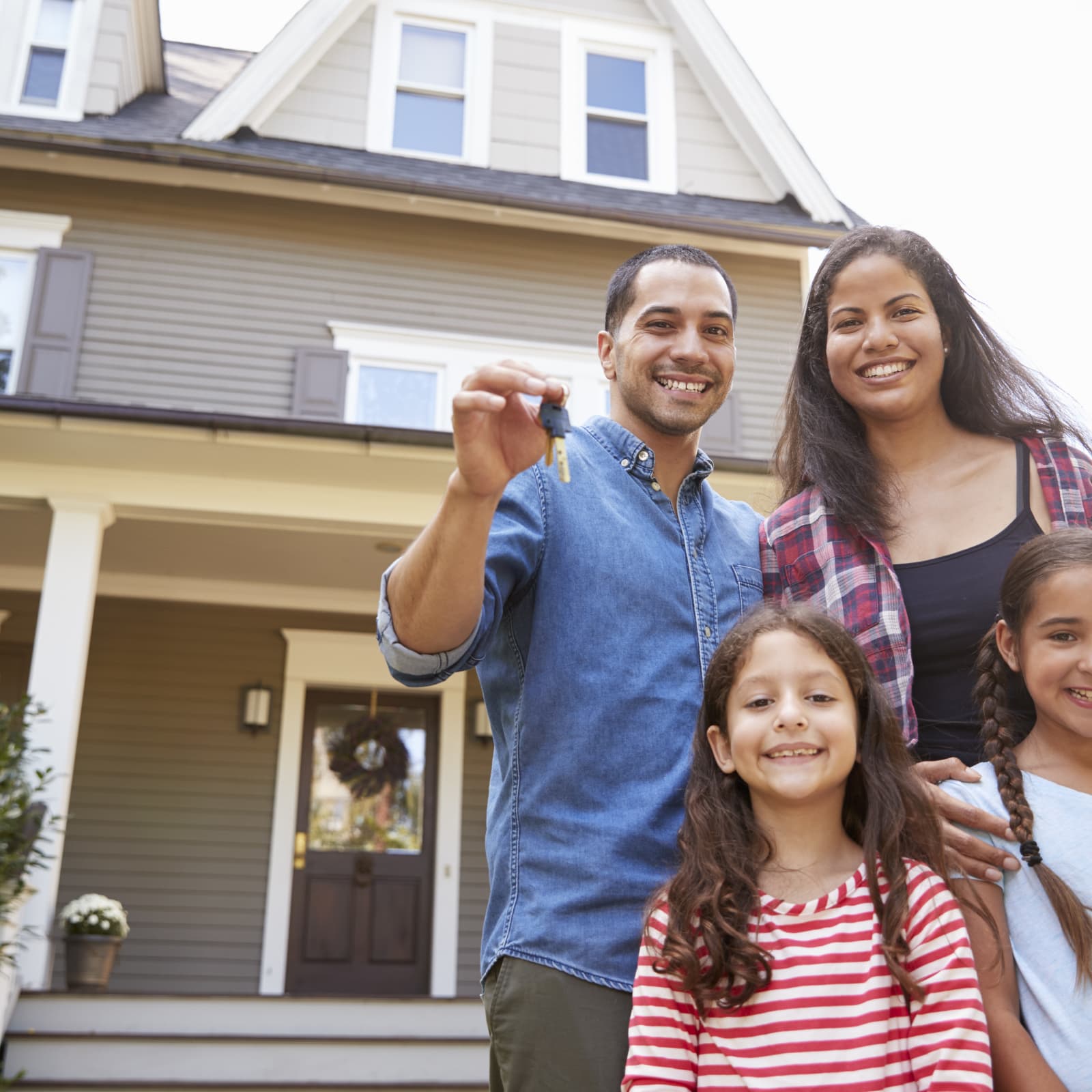 Family in front of home-1